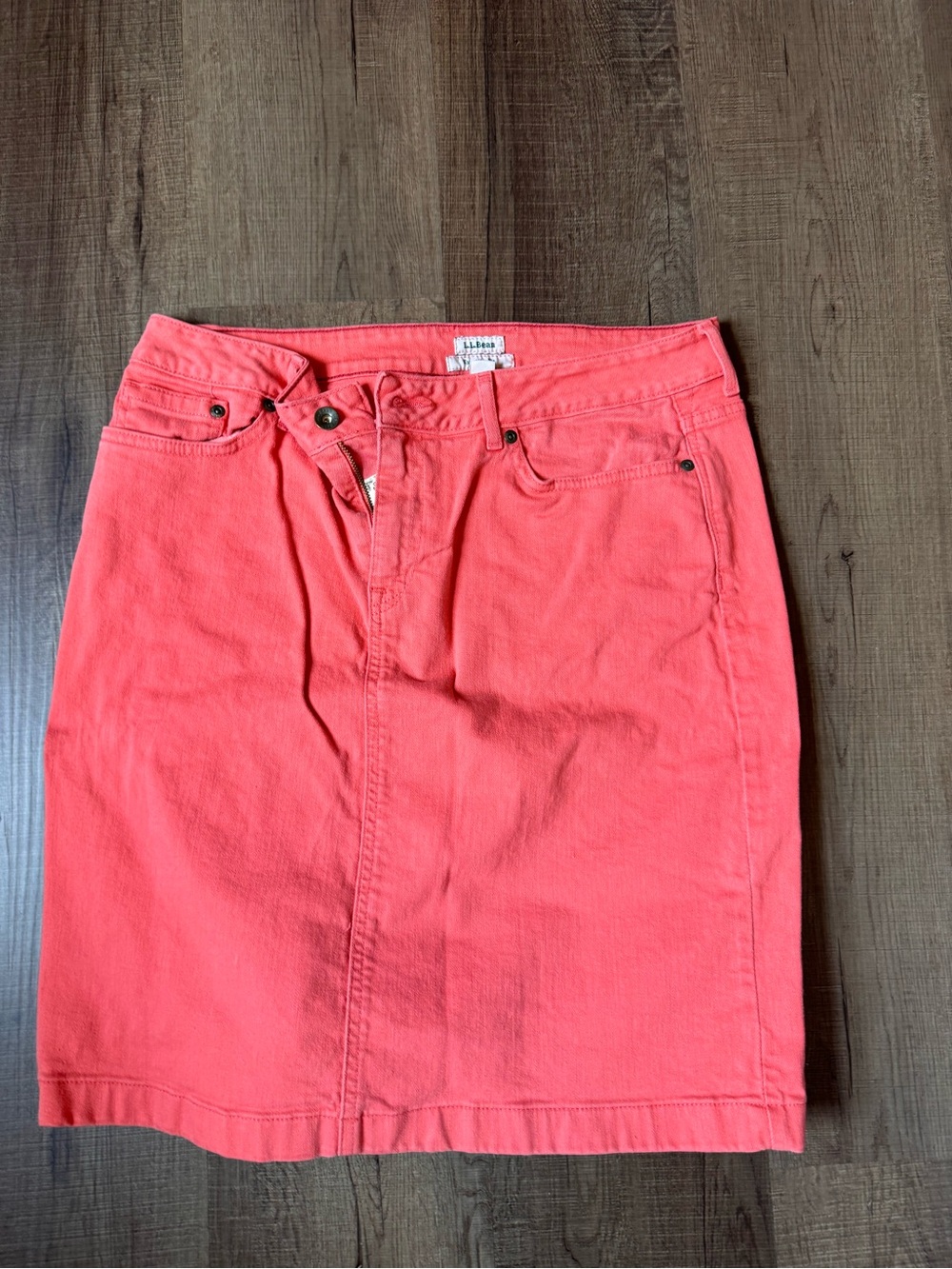 Coral Pencil Skirt